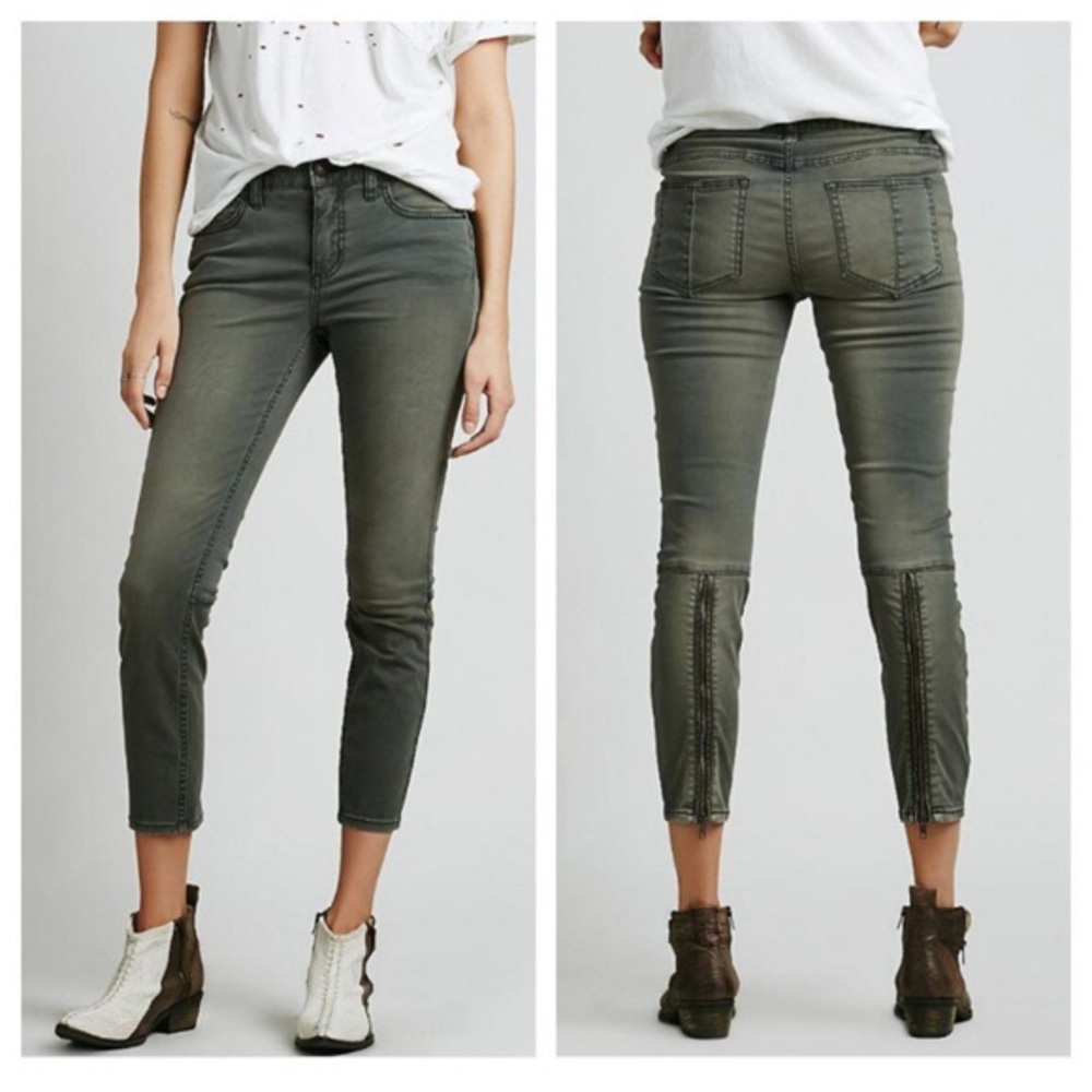 NWT’s Free people zipper back crop pant